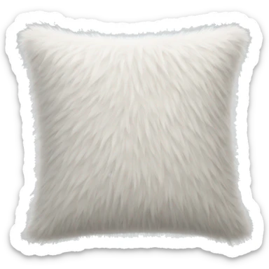 White pillow hairy texture sticker