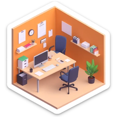 organizing workspace office sticker
