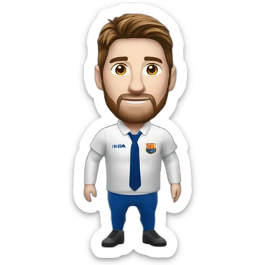 Messi con uniforme de la tienda IKEA de pie sticker