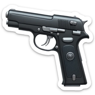 Pistola negro  sticker