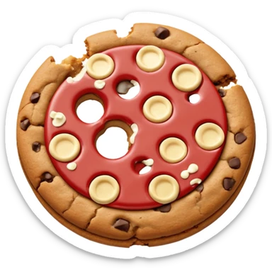 White chocolate chip chips ahoy cookie no face sticker