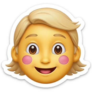 flying face emoji with joyful expression sticker