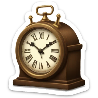 Old fashioned clock about to strike midnight  sticker