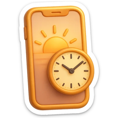 emoji stile iphone 3d che rappresenta la mattina presto come orario sticker