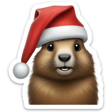 cristmas marmot sticker