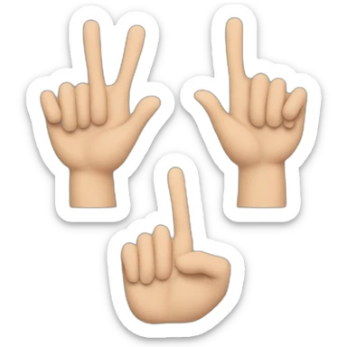 two hands one making the ok sign and the other putting a finger in the hole sticker