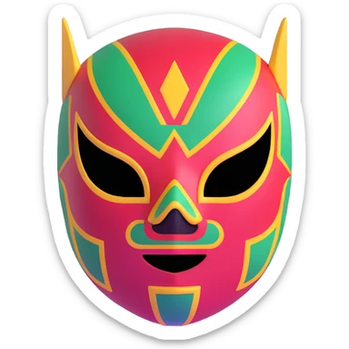 vibrant mexican luchador mask sticker