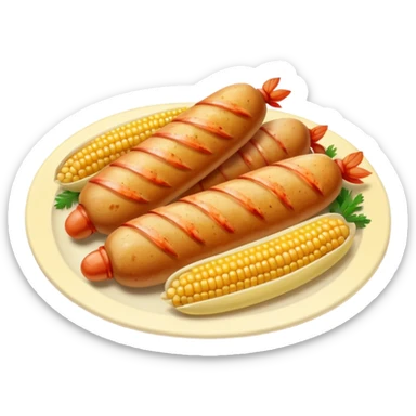 Chicken sausage boil sticker