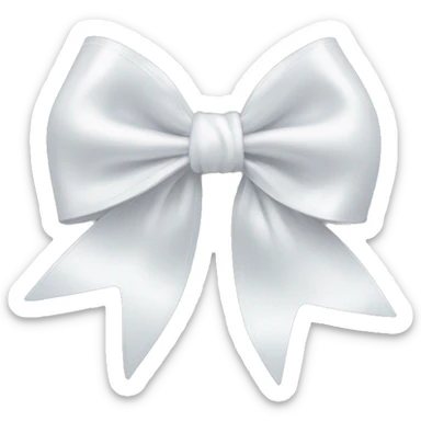 White satin bow￼ sticker