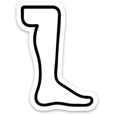 Outline icon of human leg and foot sticker
