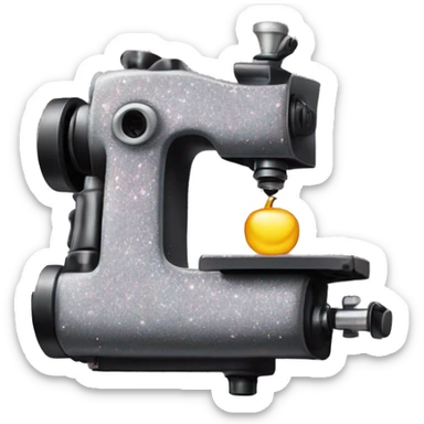 Tattoo machine with glitter sticker