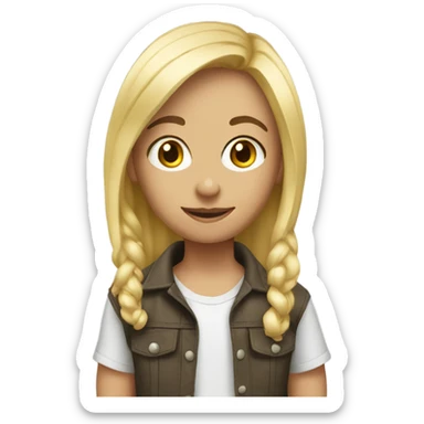 2 boys 1 girl blonde sticker