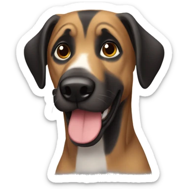 Perro negro braco sticker