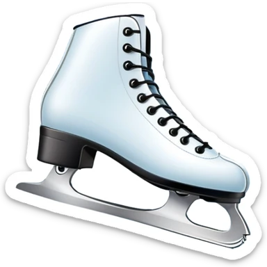 An icon showing close-up speed skating boots with long blades gliding across smooth ice. In the background, a professional racing track curves through a snowy winter landscape with mountains and pine trees under a bright sky. Transparent background enhances the dynamic scene. sticker