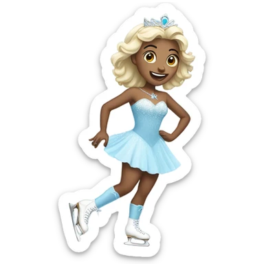 Ice skating princess sticker