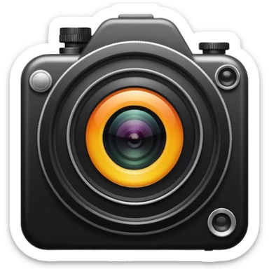 Camera retro sticker