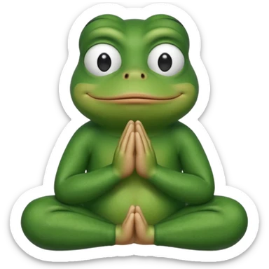 Pepe the frog praying sticker