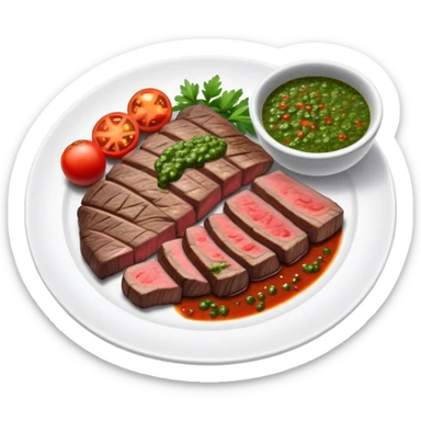 Grilled skirt steak with chimichurri sticker