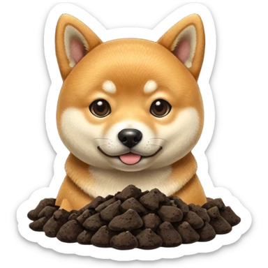 Shiba Jasper poo poo sticker