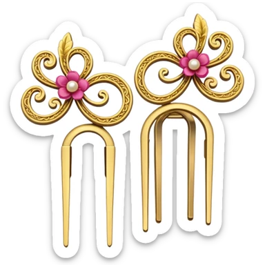 asian hairpins sticker