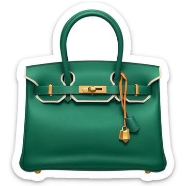 hermes birkin dark green color bag sticker