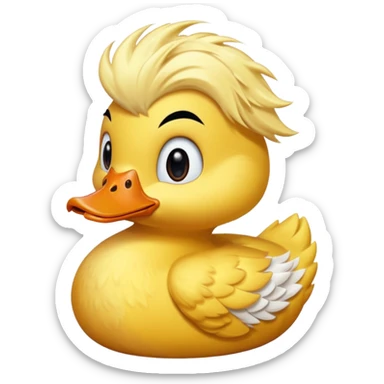 Sarı saçlı ördek sticker