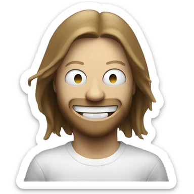 aphex twin with weird face sticker