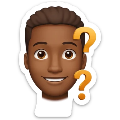 Black man with question mark meme sticker