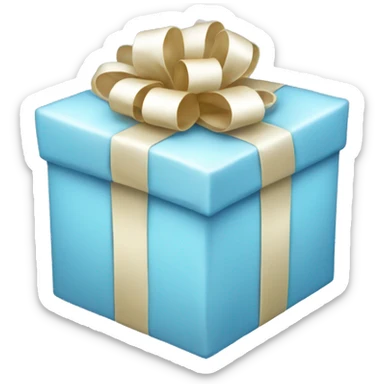 pale blue present sticker