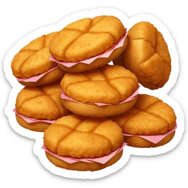 A bunch of chicken nuggets doing six seven sticker