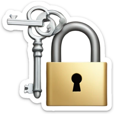 the key opens the lock sticker