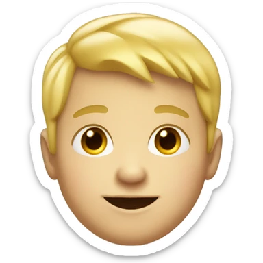 smiling blonde boy portrait fatter sticker