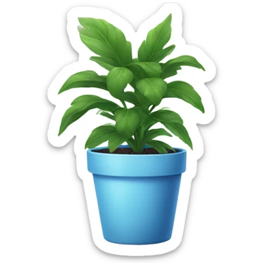 Bleu plant in a pot
 sticker