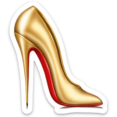 louboutin gold 10 cm stiletto sticker