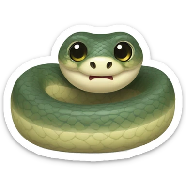 Cute little baby chubby snake sticker