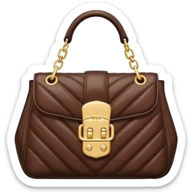 dark brown miu miu bag sticker