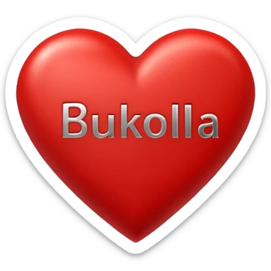 Make a love heart have the name Bukola onadeko sticker
