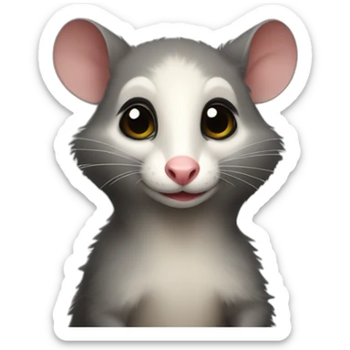 very beautiful elegant possum sticker