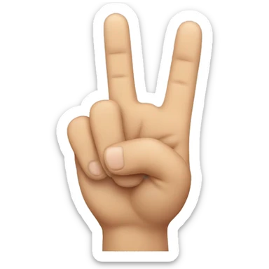 Hand with 3 fingers up sticker