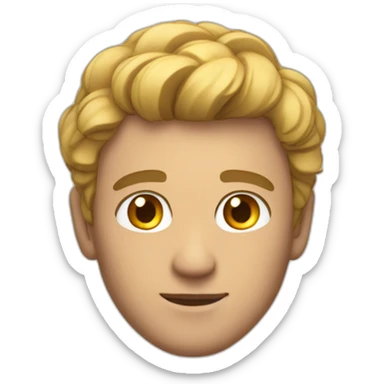 friendly gaze from handsome man sticker