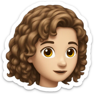 Only 1Hermione granger with Brown hair and is wizard clothese sticker