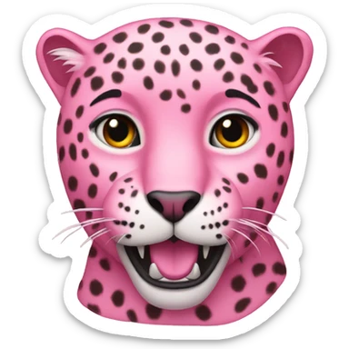 pink jaguar  sticker