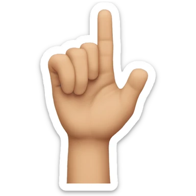 two fingers from left hand sticker