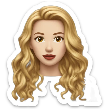 scarlett johansson long hair sticker