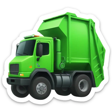 Garbage hauler neon green sticker