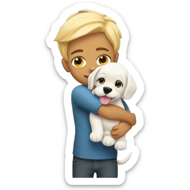 Me hug my puppy sticker