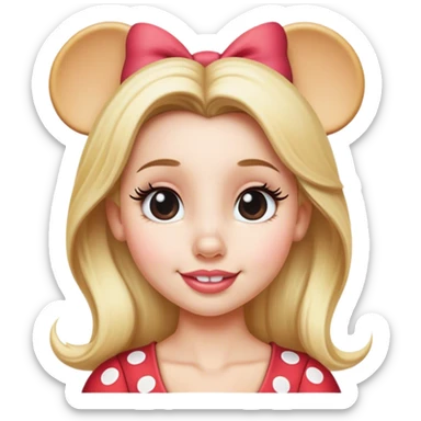 Minnie mouse blonde sticker
