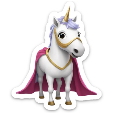 Unicorn with a hero t sticker