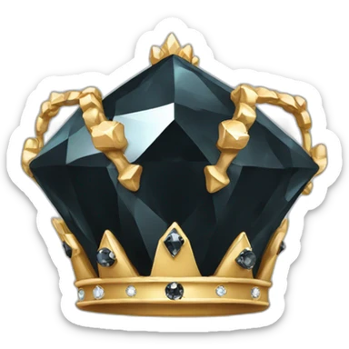 Black diamond crown sticker