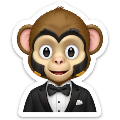 Groom monkey sticker